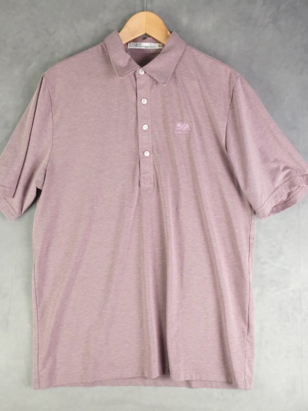 Criquet Polo Mens Large Purple Pga West Pima Cotton Blend Golf Athletic